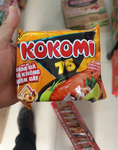 Mì kokomi 75g hương vị tôm chưa cây chanh ớt