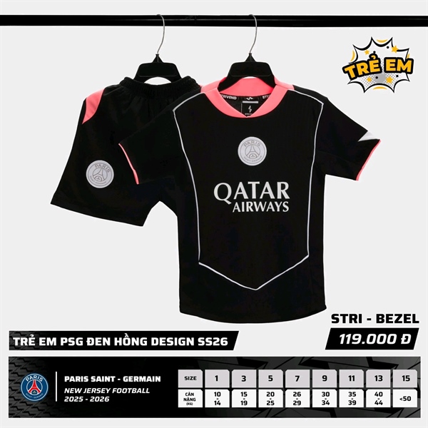 Quần áo bóng đá PSG - Đen