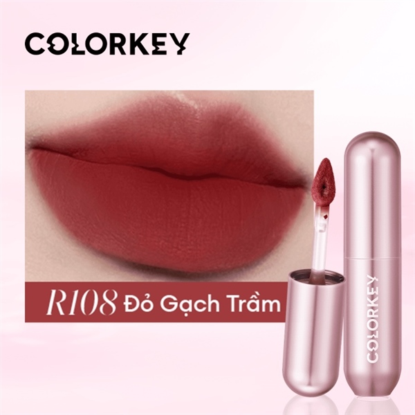 [Hàng Công Ty] COLORKEY Son Bùn Mousse Matte Lip Mud - R108 Crimson Rouge