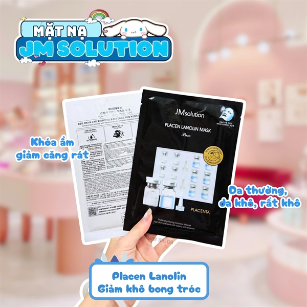 (VAT) Lẻ Miếng Mặt Nạ JM Solution - Placen Lanolin Pure(H10)(107)
