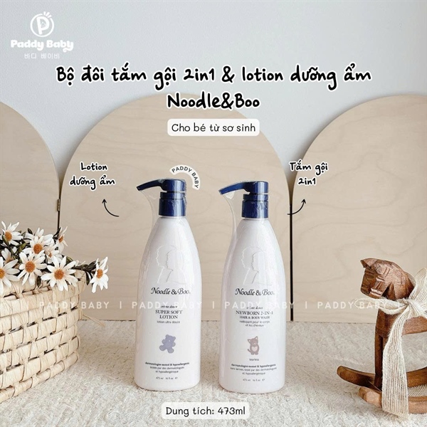 Sữa tắm gội 2in1 và Lotion Noodle & Boo