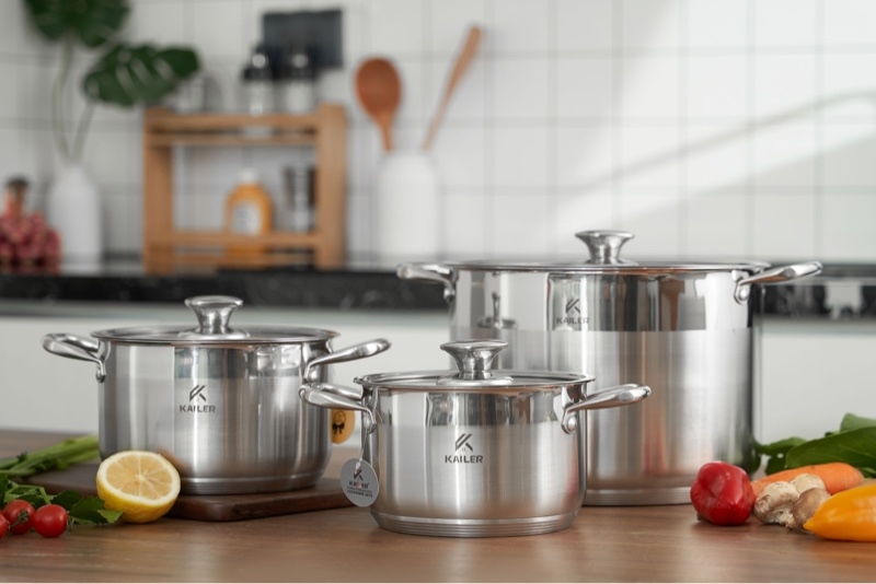 Bộ nồi inox 3 món kailer; KL-6668