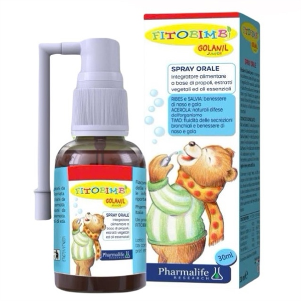 Fitobimbi Golanil Junior 30ml Hỗ trợ bảo vệ răng miệng, Giảm đau rát họng - Italy