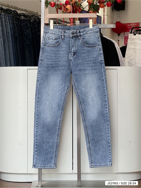 Quần Jean dài Slim Fit xanh nhạt 21165