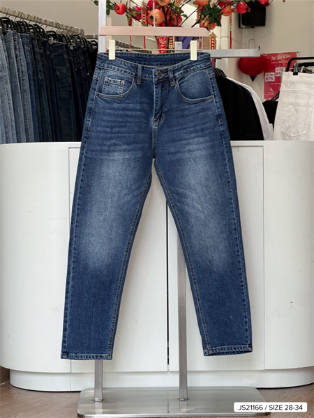 Quần Jean dài Slim Fit xanh đậm 21166