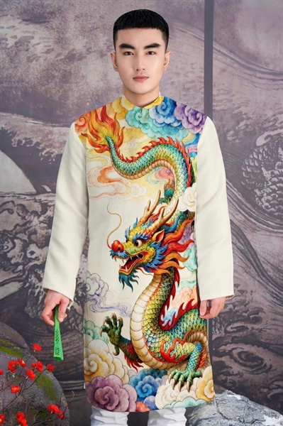 Áo Dài - Ngũ Sắc Thần Long