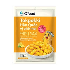 Bánh gạo tokpokki O'food tròn vị phô mai gói 140g