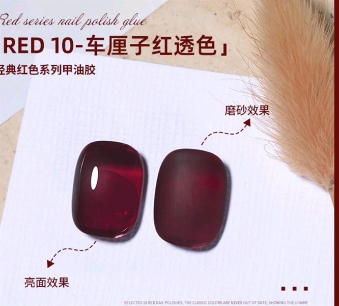 Son gel đỏ s10