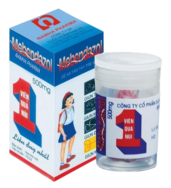 Mebendazol giun quả núi nam hà (h/1v)