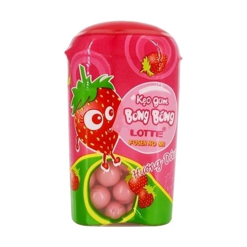 Kẹo gum bong bóng Lotte fusen nomi Hương dâu