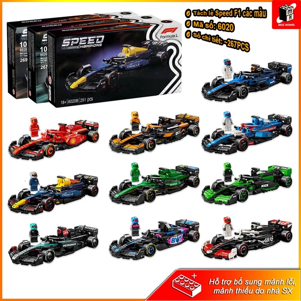 Đồ chơi mô hình lắp ráp Speed xe đua F1 6020 | ~251PCS