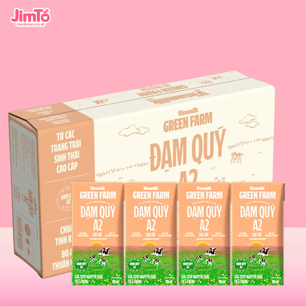 Sữa tươi tiệt trùng Vinamilk Green Farm A2 110ml (1Y+)