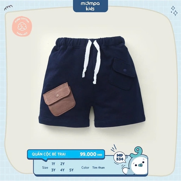 MP534 - 18M/5Y Quần cộc cottont túi hộp