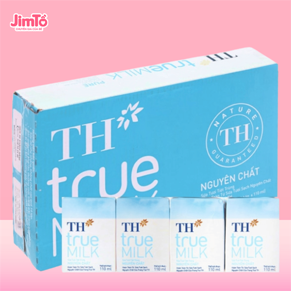 Sữa tươi tiệt trùng nguyên chất TH True Milk Lốc 4x110ml (1Y+)