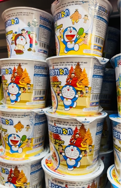Mì ly mini Doraemon Hương vị hải sản chua ngọt