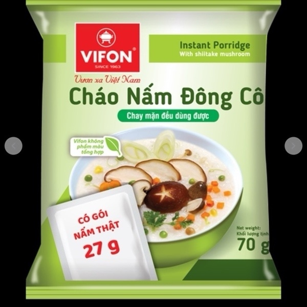 Cháo nấm Đông cô Vifon gói 70g