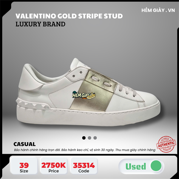 Valentino Gold Stripe Stud ZW2S0781FLRL71