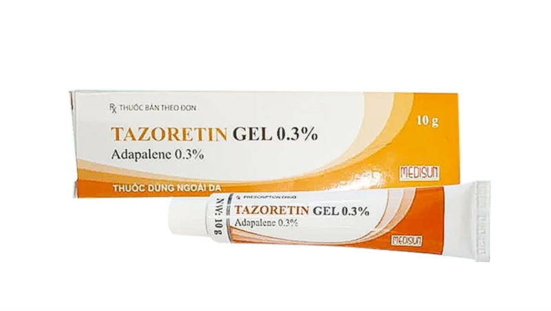 Gel trị mụn ẩn tazoretin 0.3% medisun (t/10gr)