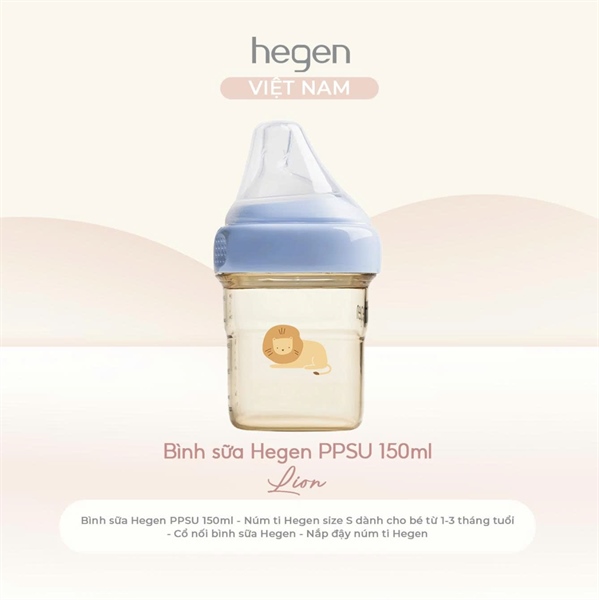Bình sữa Hegen PPSU 150ml Blue – Lion