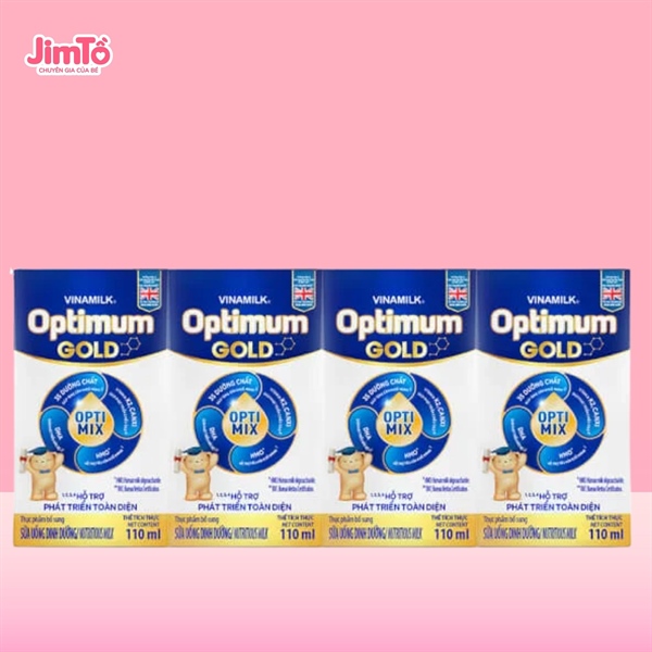 Sữa uống Dielac Optimum Gold Lốc 4x110ml (1Y+)