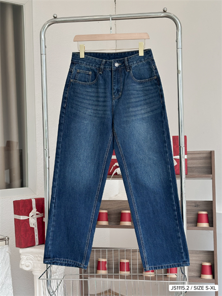 Quần Jean dài Suông (Baggy) Xanh than đậm 1115.2