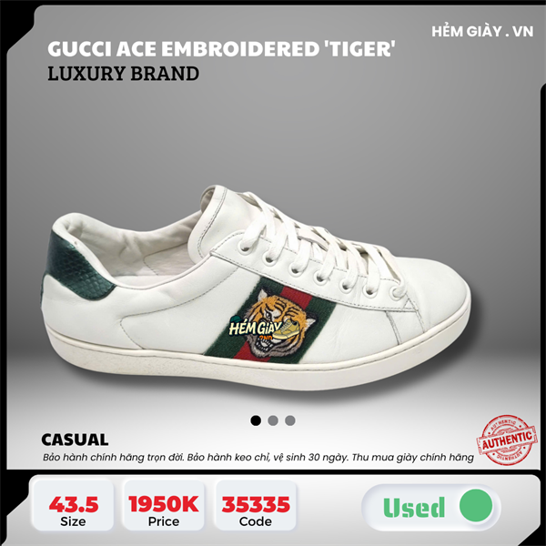 Gucci Ace Embroidered 'Tiger' ‎457132-A38G0-9064