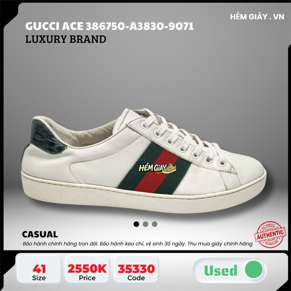 Gucci Ace Leather 386750-A3830-9071
