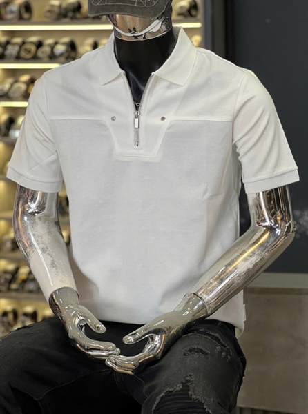 Thun Polo - Koren QCSHN5-F9455 Khóa Kéo- Trắng
