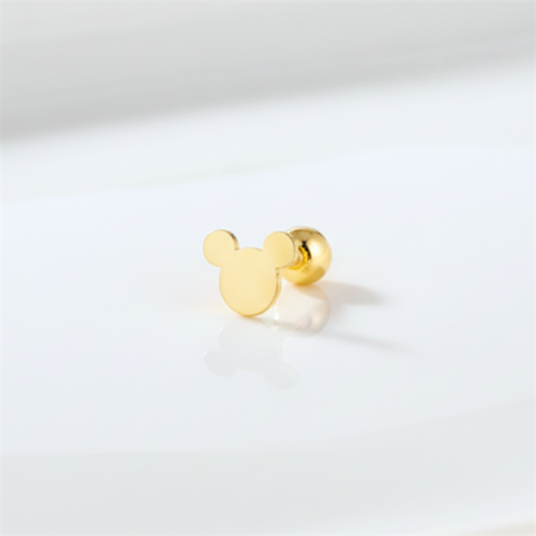 14k (58.5%) Solid Gold Flat Mickey Piercing