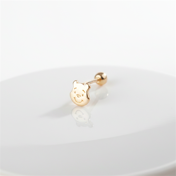 14k (58.5%) Solid Gold Teddie Piercing