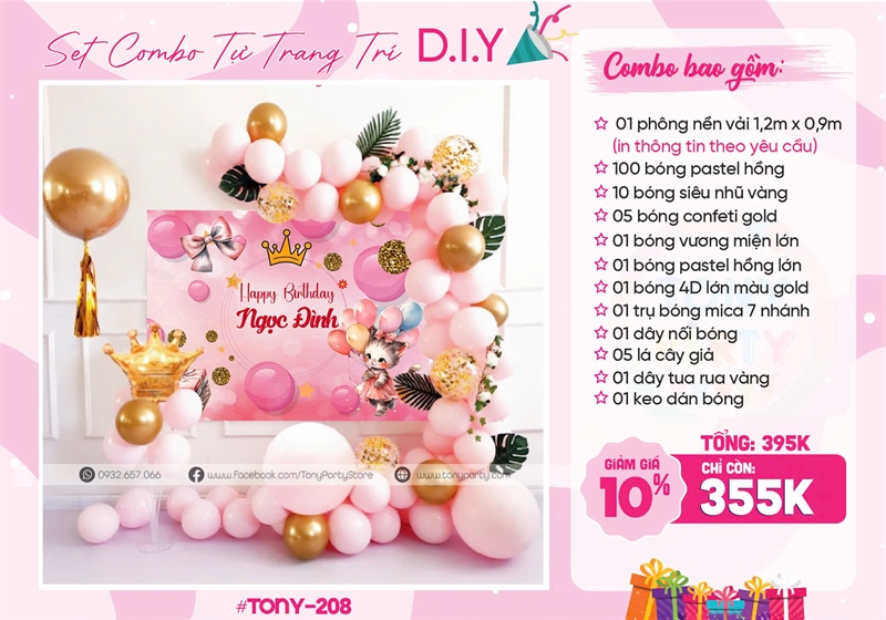 Set Sinh Nhật Cho Bé TN-208