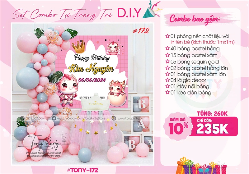 Set Sinh Nhật Cho Bé TN-172