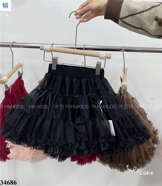 34707- CV tutu đen đính nơ Đại