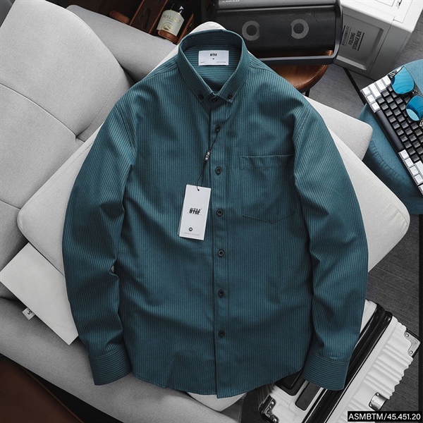 Áo sơ mi Oxford sọc nhỏ Button-Down regular 534