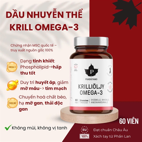 Omega krill nhuyễn thể 120v
