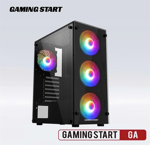 Vỏ case máy tính Gaming start - GA 3Fan ( 2 mặt kính kèm 3 fan 3F)