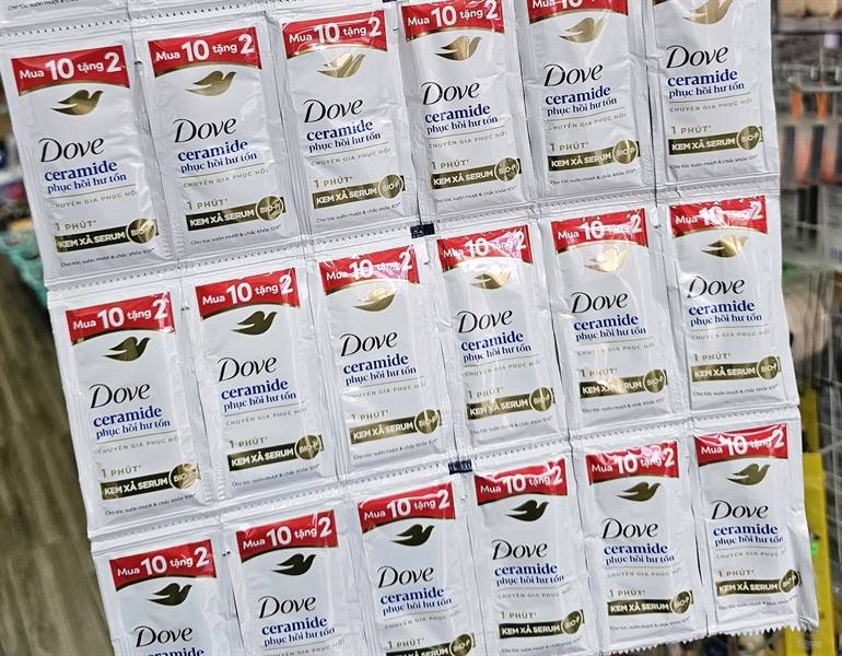 Dove kem xả phục hồi hư tổn 6g 10+2