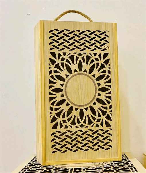 Hộp gỗ song cúc nắp trượt