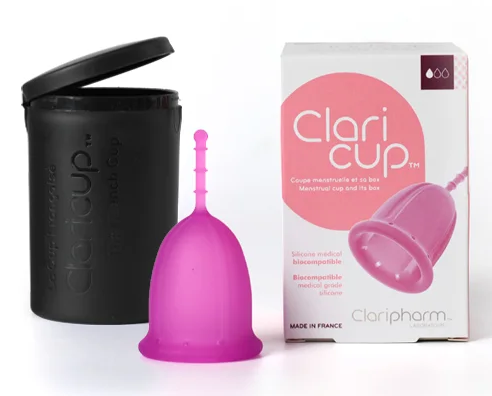 Cốc nguyệt san silicone Claricup 1 giọt (màu hồng 20,2ml) - Pháp