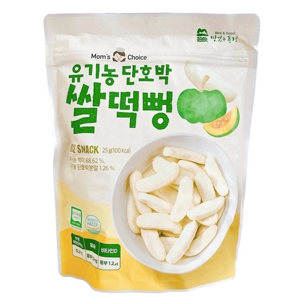 Bánh gạo ăn dặm thanh dẹt Moms Choice vị Bí Đỏ (Gói 25g)