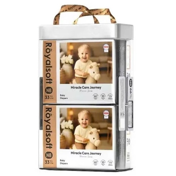 Tã dán RoyalSoft size NB (Bịch 2 gói x 33 cái)