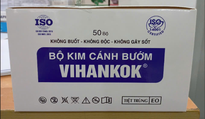 Bộ kim cánh bướm Vihankok 23G x 3/4" (Hộp 50 cái) - Tanaphar 2