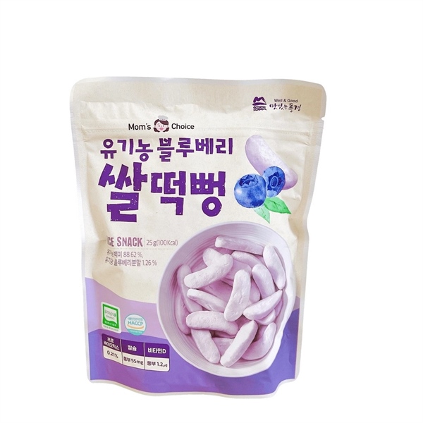 Bánh gạo ăn dặm thanh dẹt Moms Choice vị Việt Quất (Gói 25g)