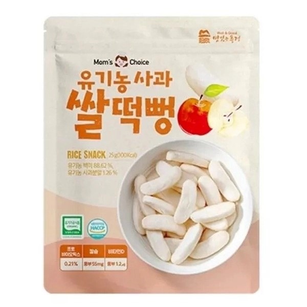 Bánh gạo ăn dặm thanh dẹt Moms Choice vị Táo (Gói 25g)