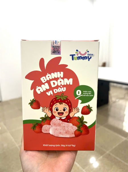 Bánh ăn dặm Bebe Tummy 6M+ 36g ( 4 túi * 9g) vị dâu