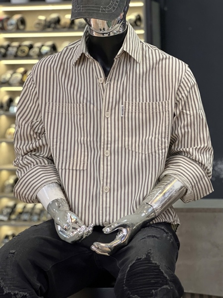 TD From Boxy - QC610 sọc dọc Nâu