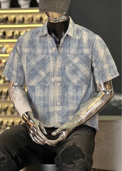 SM tay ngắn- from Boxy-QCY885 Caro 2 túi xanh