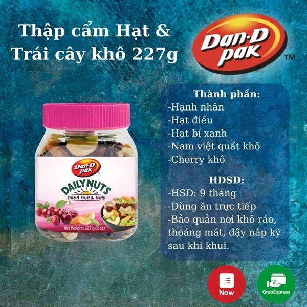 Thập cẩm hạt và trái cây 227GR