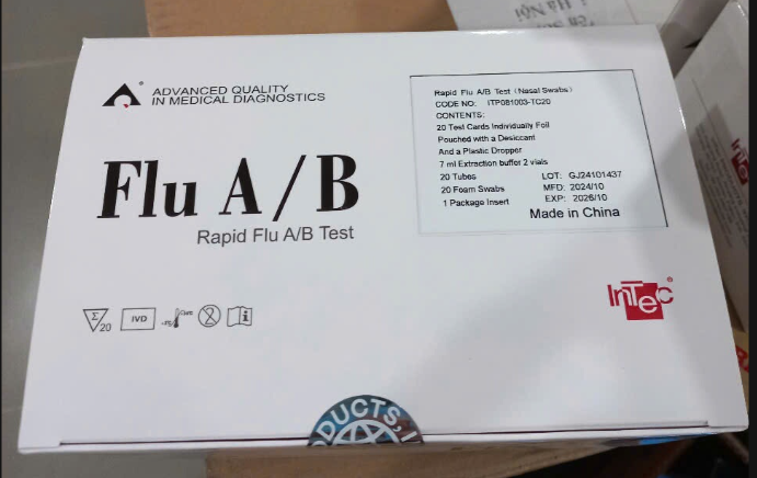 Rapid Flu A/B Test (20test/hộp) - InTec Products, Inc/Trung Quốc