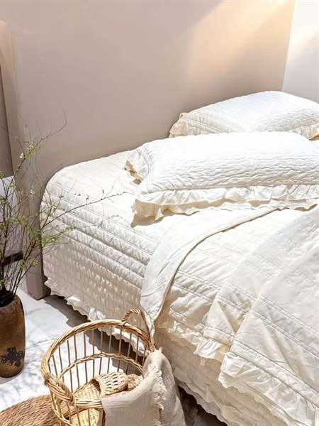 Bộ ga chần full 4 món | Sandwashed Cotton - Vỏ chăn chần 200x230 cm - JF07.01